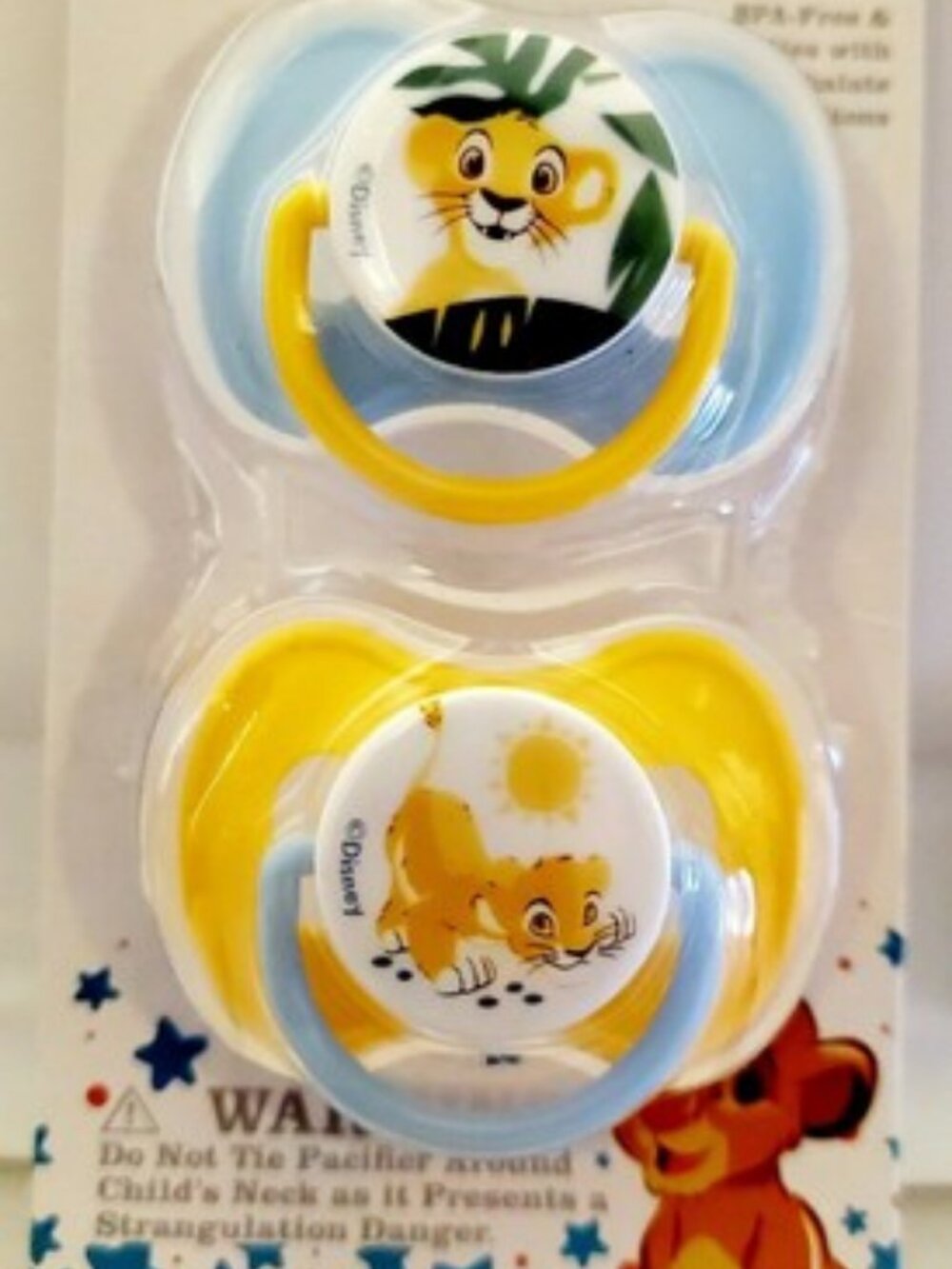 Disney Baby Lion King 2-pack Pacifiers W/cover in Box